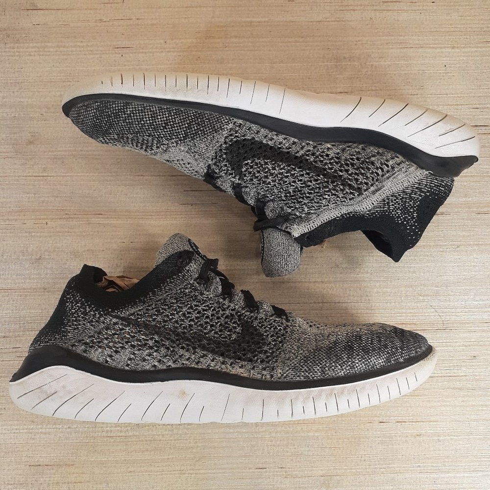 Nike Free Run Flyknit 2019 Men's Running Shoes Size 11.5 Grey 942838-101 - Picture 11 of 15